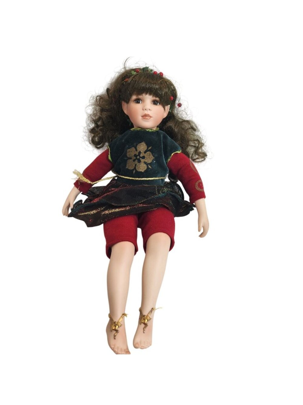 Paradise Galleries Christmas Jewel Fairy Doll Treasury Collection No Wings